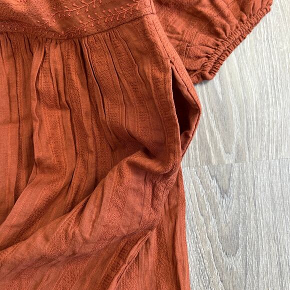 Universal Thread Women's Rust Short Sleeve Eyelet Dress - Size XXL - NWT - Picture 4 of 9